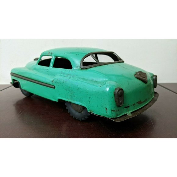 Vintage 1949 Tin Friction CADILLAC Coupe Metal green Toy Car Promo ULTRA RARE! - Picture 3 of 10